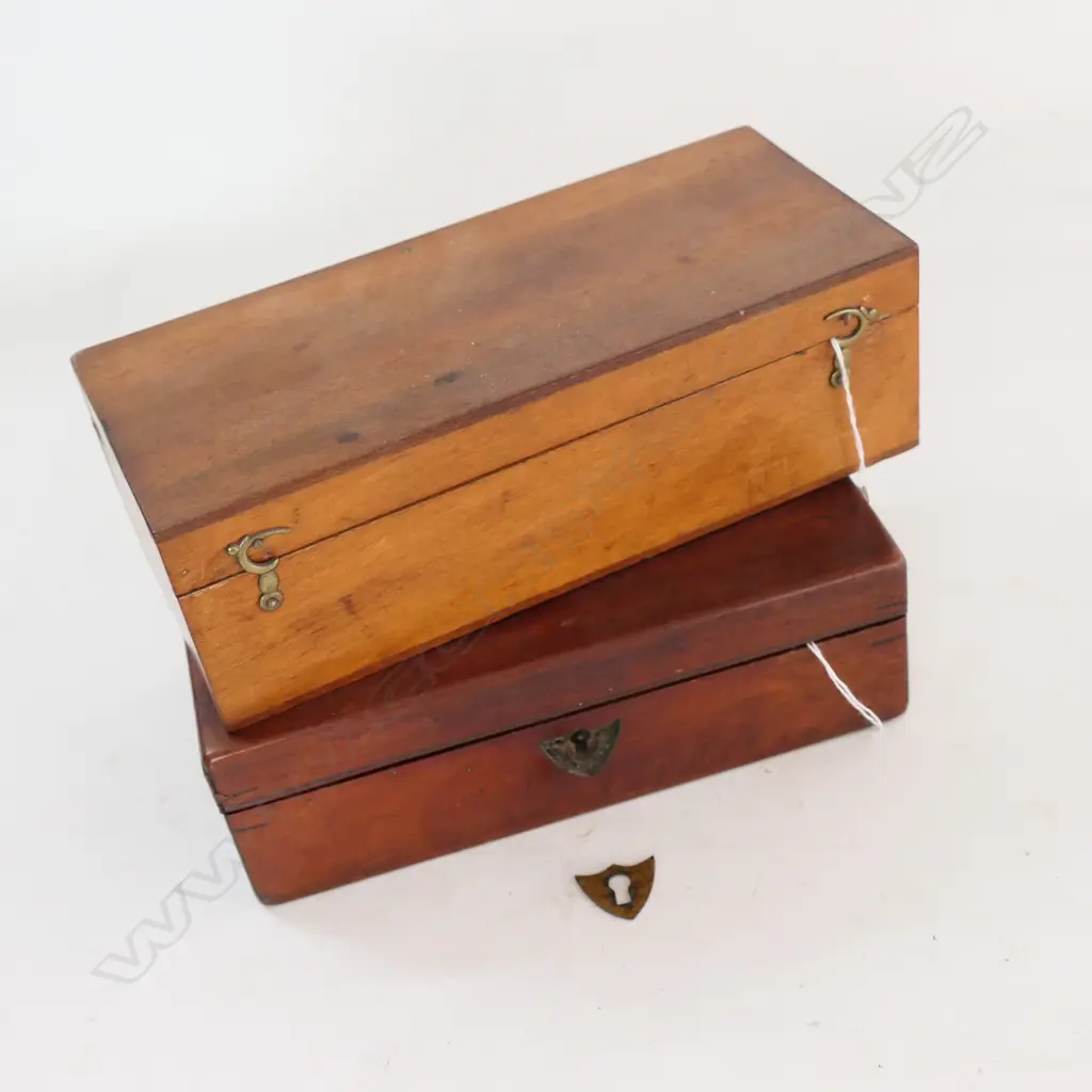 2 BOXED LACQUERED BRASS STUDENT'S MICROSCOPES (2) Image 1++